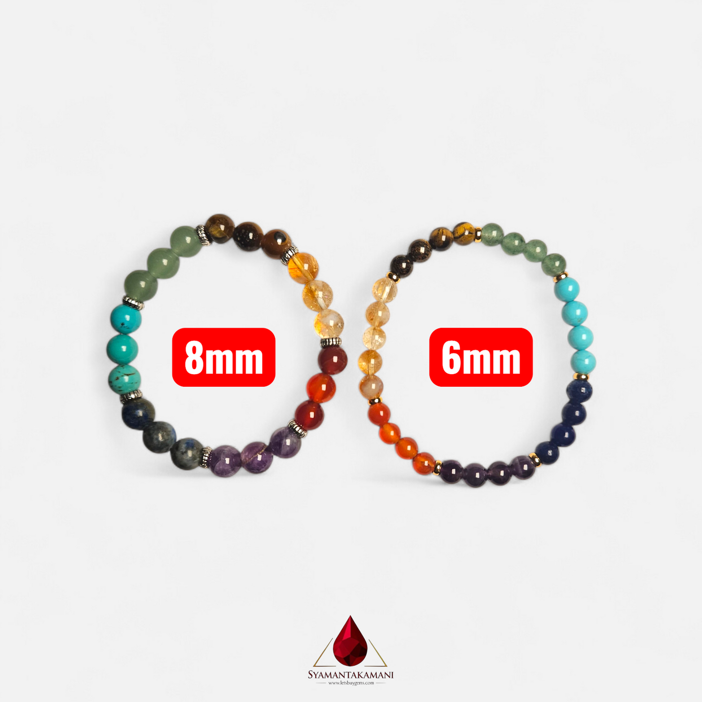 Natural 7 Chakra (Premium) Bracelet 6mm beads