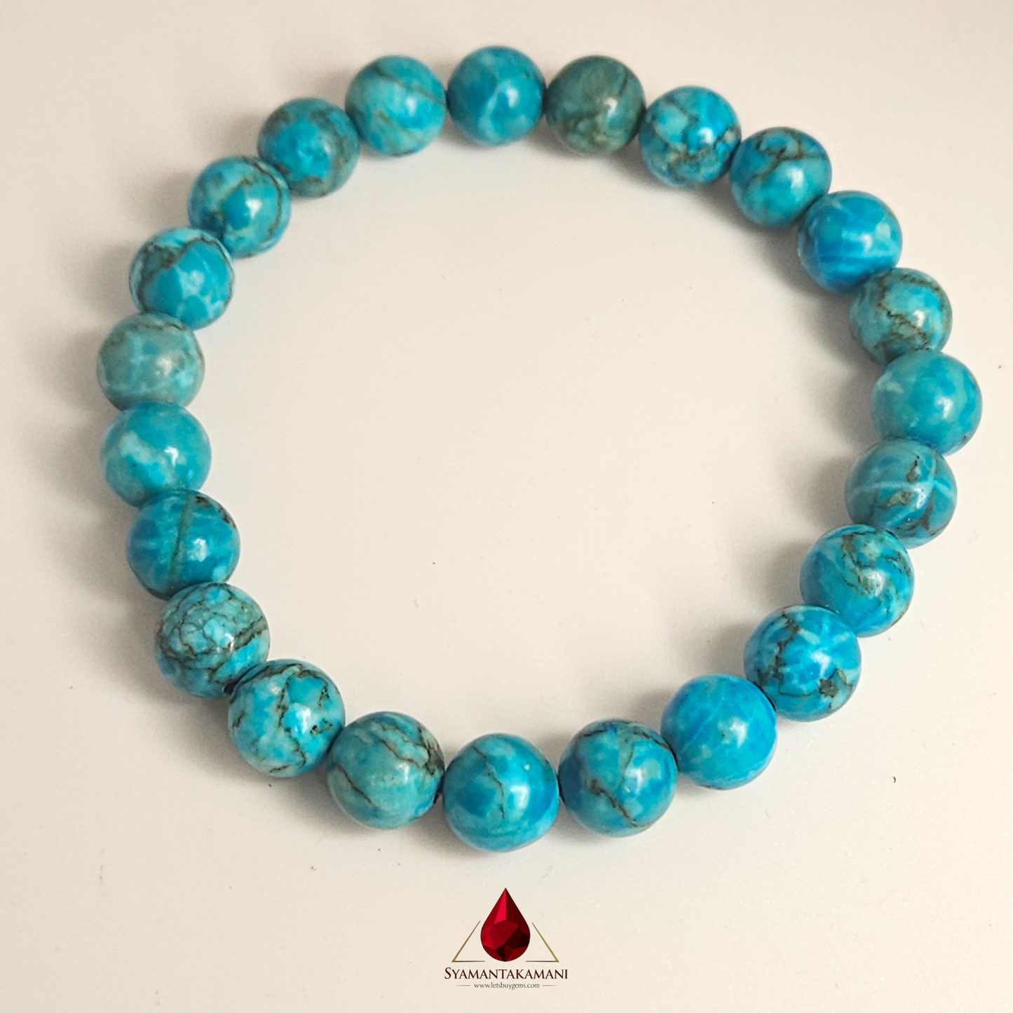 Premium Natural Turquoise Bracelet 9mm beads