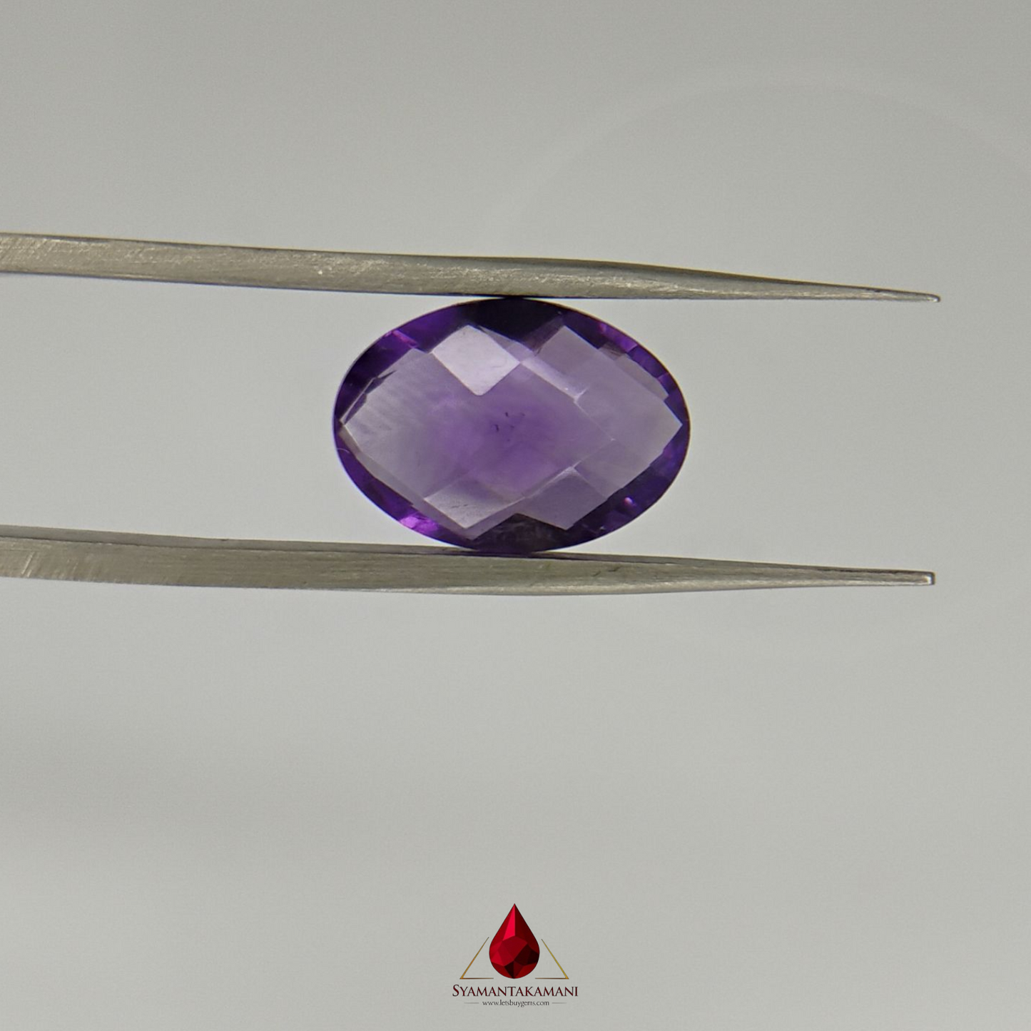 Amethyst Checker Cut Oval 4.85 Carats