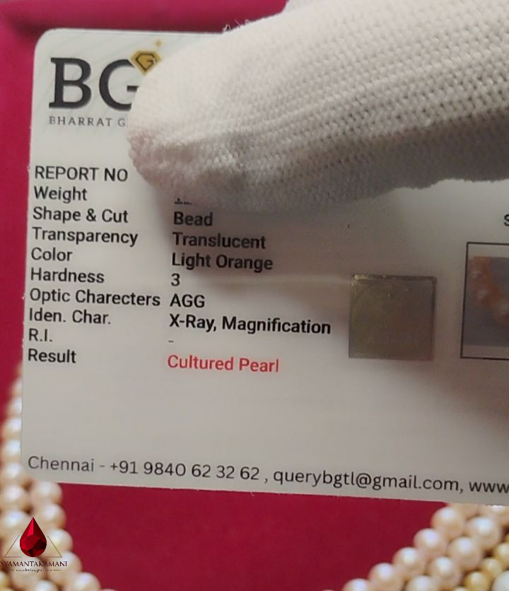 Natural Freshwater Pearl 7mm Round in 999 Silver Classy Necklace 2 Line With Certificate