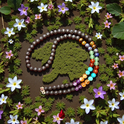 7 Chakra Lavastone Trendy Necklace For Him & Her The Grounded Energy