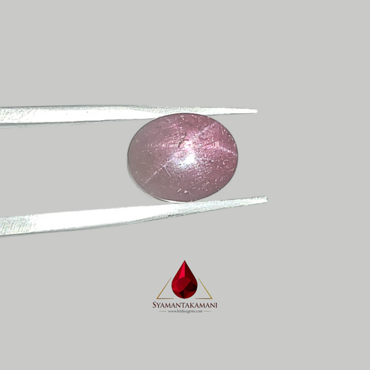 Star Ruby Oval 4.45 Carats (6 Ray Asterism)