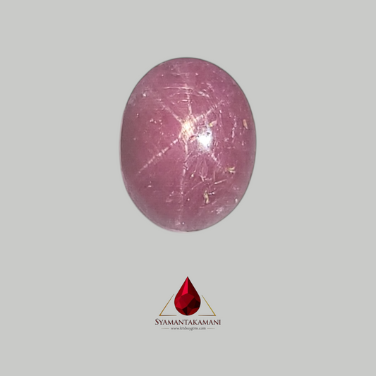 Star Ruby Oval 6.65 Carats (6 Ray Asterism)