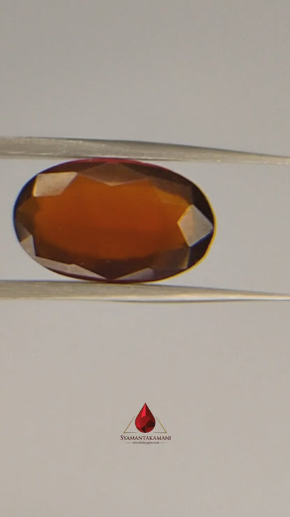 Hessonite 7.05 Carats Oval Mix Cut