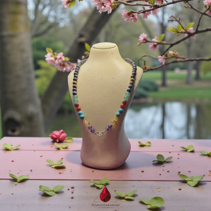 7 Chakra Lavastone Trendy Necklace For Him & Her The Grounded Energy