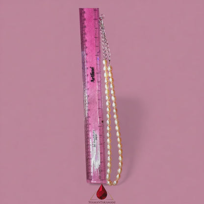 Natural Freshwater Pearl 7mm Oval in 999 Silver Classy Necklace