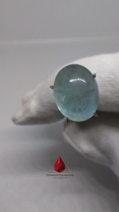 Aquamarine 7.30 Carats Oval Cabochon