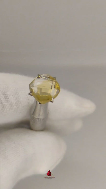 Citrine Checker Cut Square 3.55 Carats