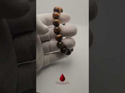 Natural Tiger's Eye 12mm Bracelet The Fierce Focus