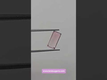 Natural Tourmaline (Pink) From Brazil 1.24 Carat AAA+ Quality Rectangle Step Cut The Pink Sovereign