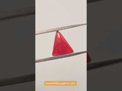 Natural Red Coral 3.70 Carat Untreated AAA Quality From Italy The Crimson Triad