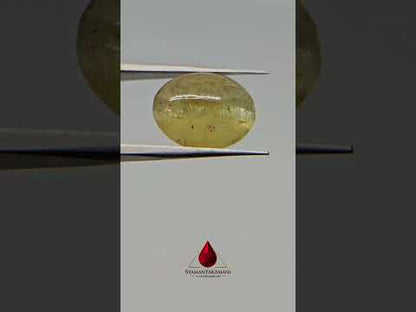 Apatite Cat's Eye 10.30 Carats Oval Cabochon