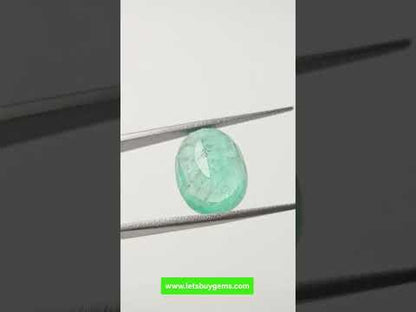 Natural Ethiopian Emerald 6.87 Carat AA Quality Oval Mix Cut