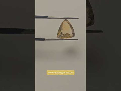 Natural Citrine 3.75 Carats Unheated Untreated From Brazil Trillion Cut