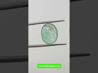 Natural Ethiopian Emerald 3.46 Carat A+ Quality Oval Mix Cut