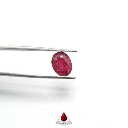 Natural Ruby 3.46 Carats Oval Mixed Cut AA Grade from Mozambique