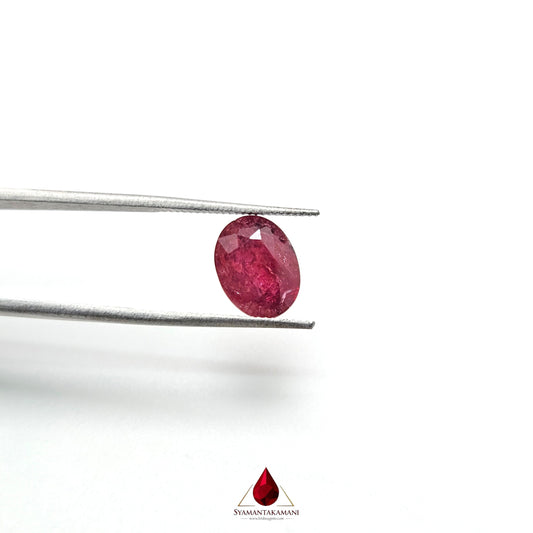 Natural Ruby 3.46 Carats Oval Mixed Cut AA Grade from Mozambique