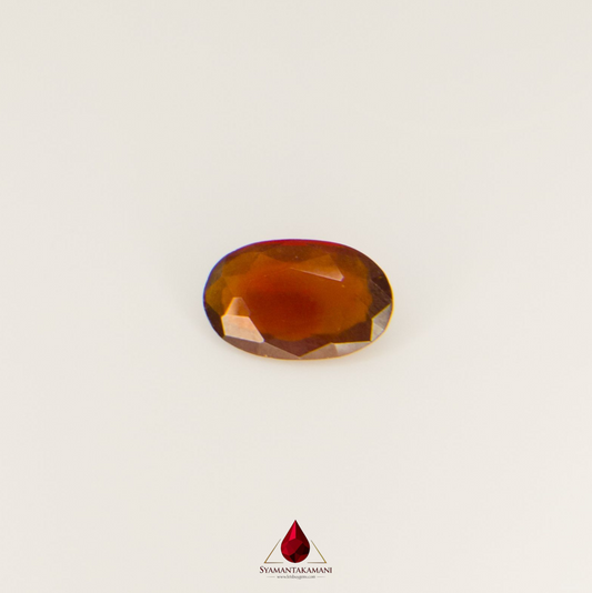 Hessonite 7.05 Carats Oval Mix Cut