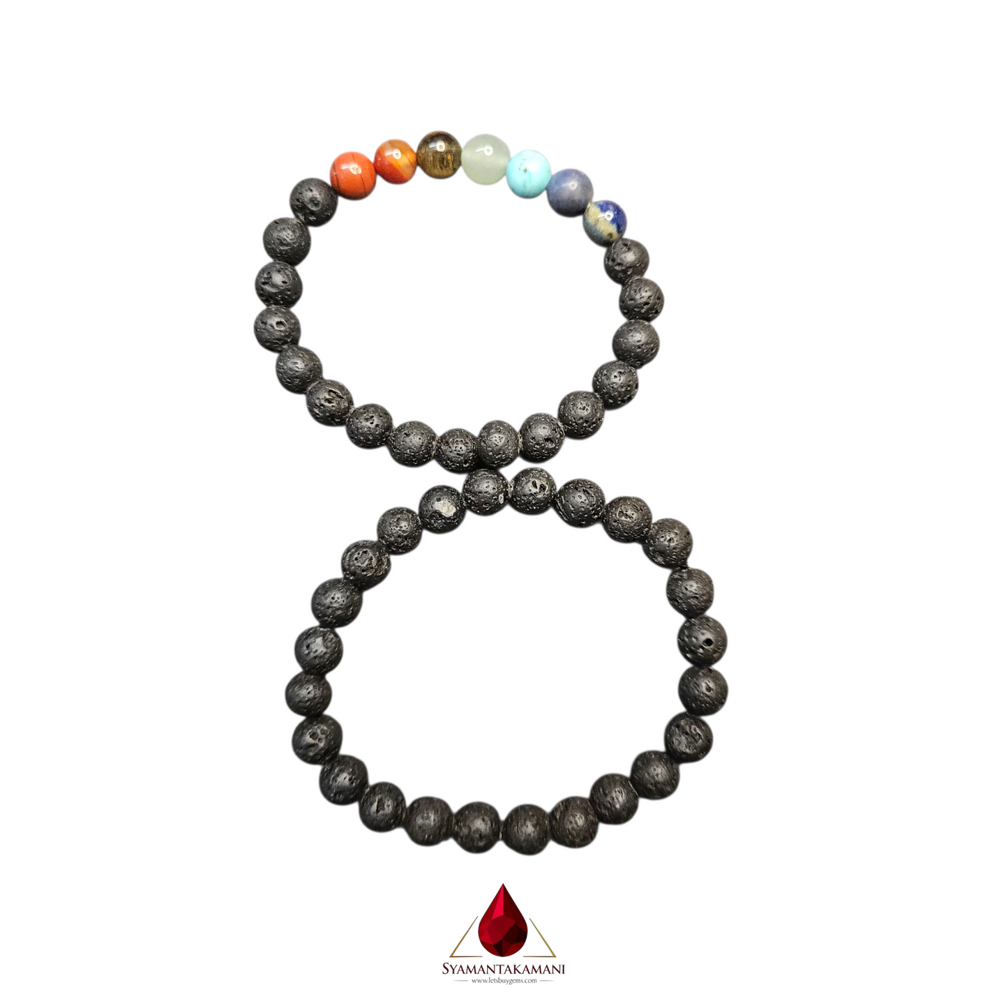 Natural 7 Chakra & Natural Lavastone Combo The Dual-Energy Balance Set