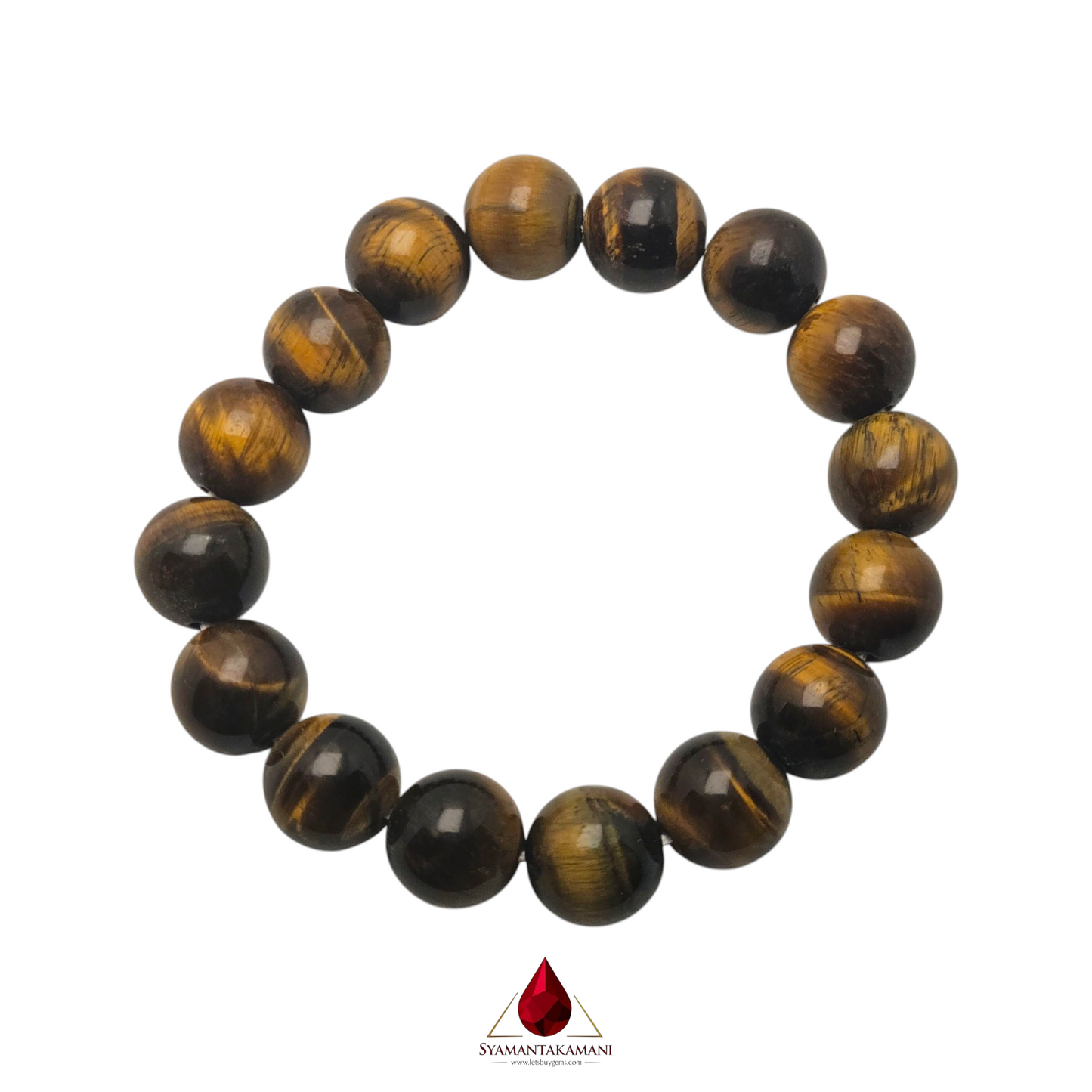 Natural Tiger's Eye 12mm Bracelet The Fierce Focus