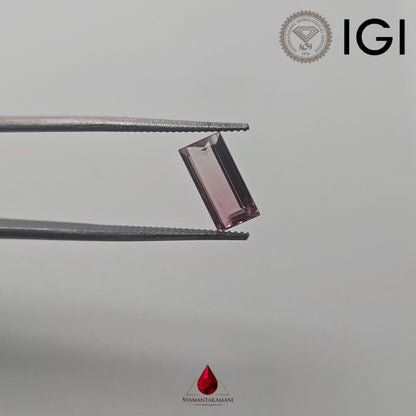 Natural Tourmaline (Pink) From Brazil 1.24 Carat AAA+ Quality Rectangle Step Cut The Pink Sovereign