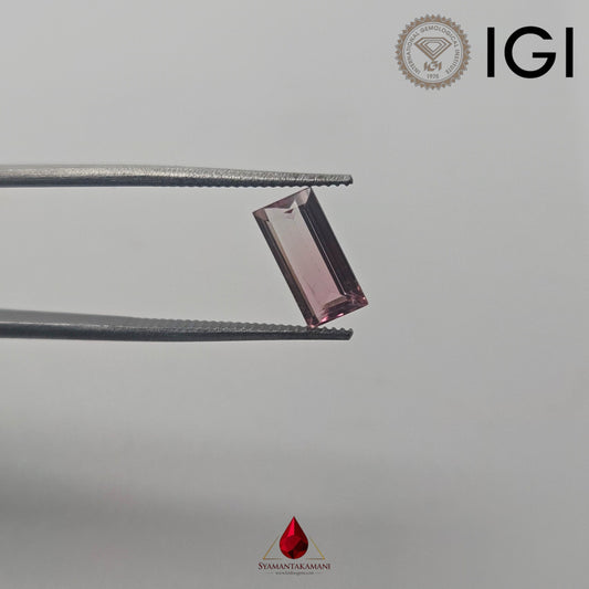 Natural Tourmaline (Pink) From Brazil 1.24 Carat AAA+ Quality Rectangle Step Cut The Pink Sovereign