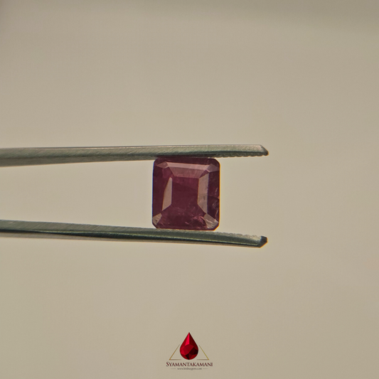Natural Untreated Mozambique Ruby 2.70 Carats Rectangle Step Cut