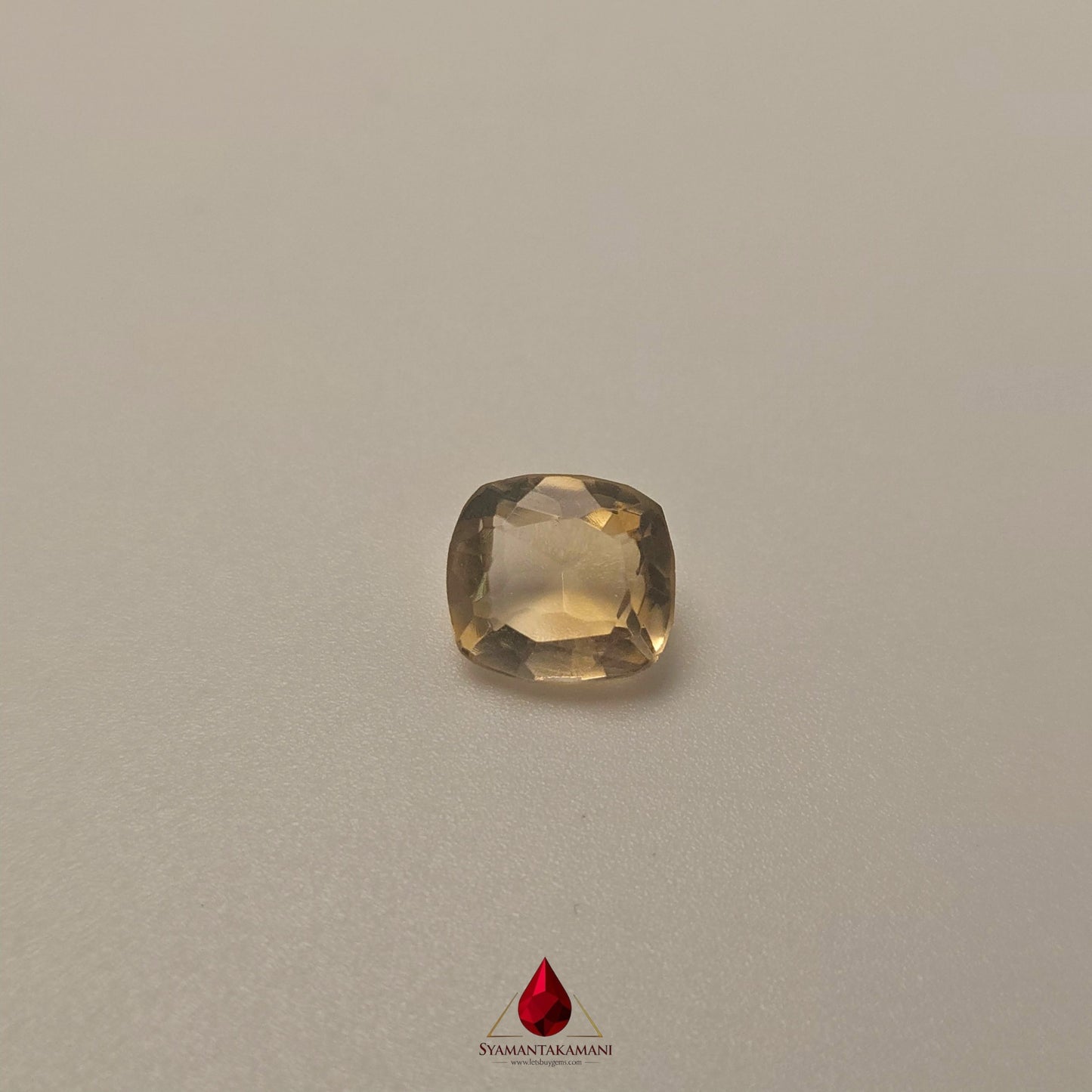 Natural Citrine 3.40 Carats Unheated Untreated From Brazil Long Cushion Cut