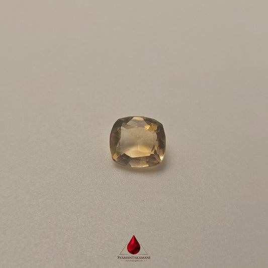 Natural Citrine 3.40 Carats Unheated Untreated From Brazil Long Cushion Cut