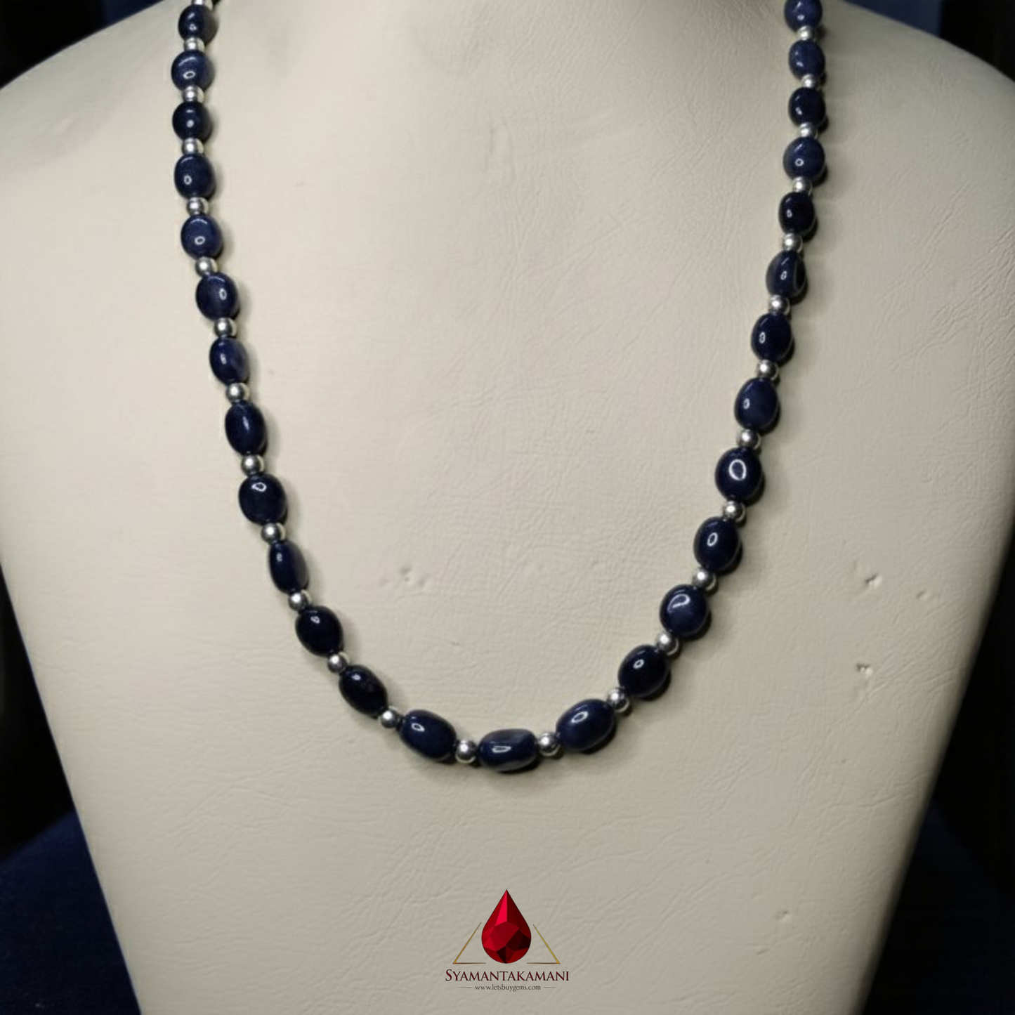 Premium Customised Double-Layer Blue Sapphire Necklace The Celestial Elegance