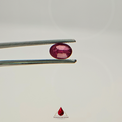 Natural Untreated Mozambique Ruby 1.50 Carats Oval Mix Cut AAA Quality