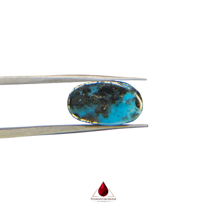 Persian Turquoise (Irani Firoza) 4.70 Carats Long Oval