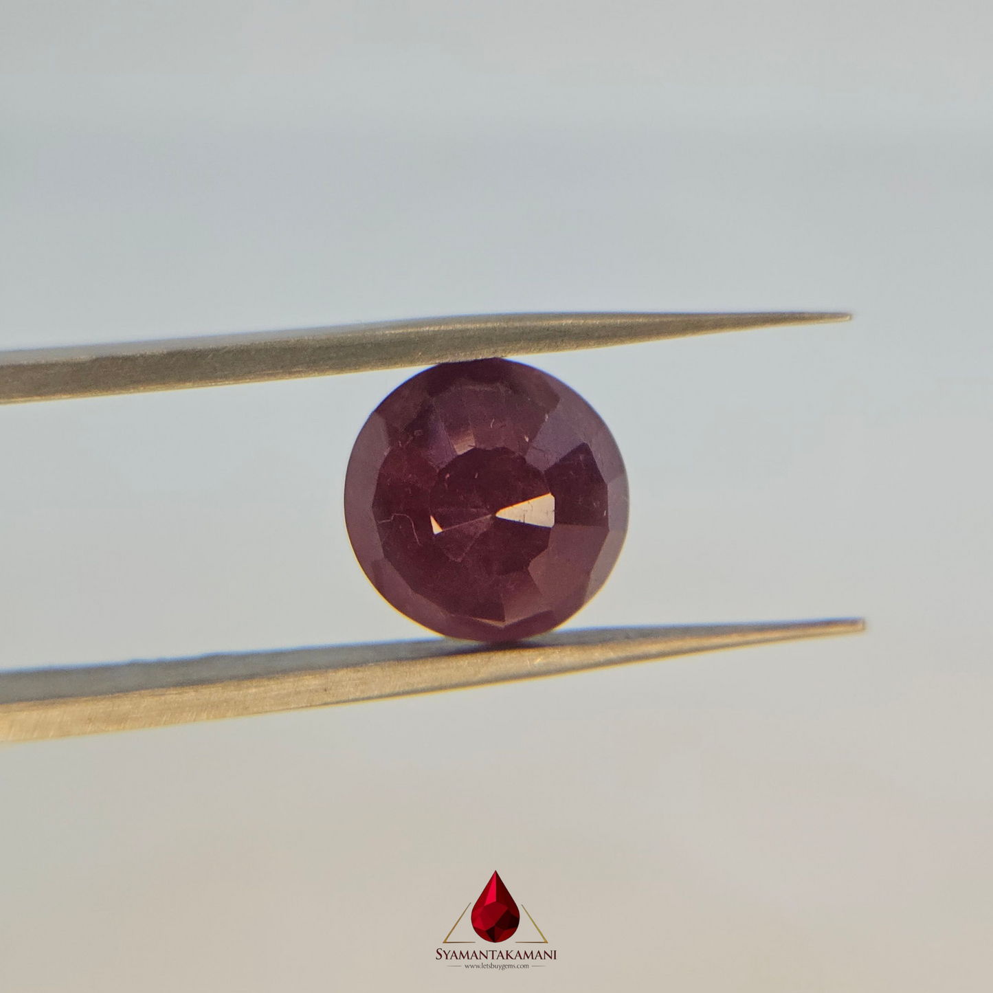 Ruby Round 9.40 Carats Natural Untreated Ruby from Mozambique