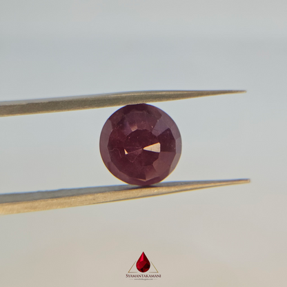 Ruby Round 9.40 Carats Natural Untreated Ruby from Mozambique