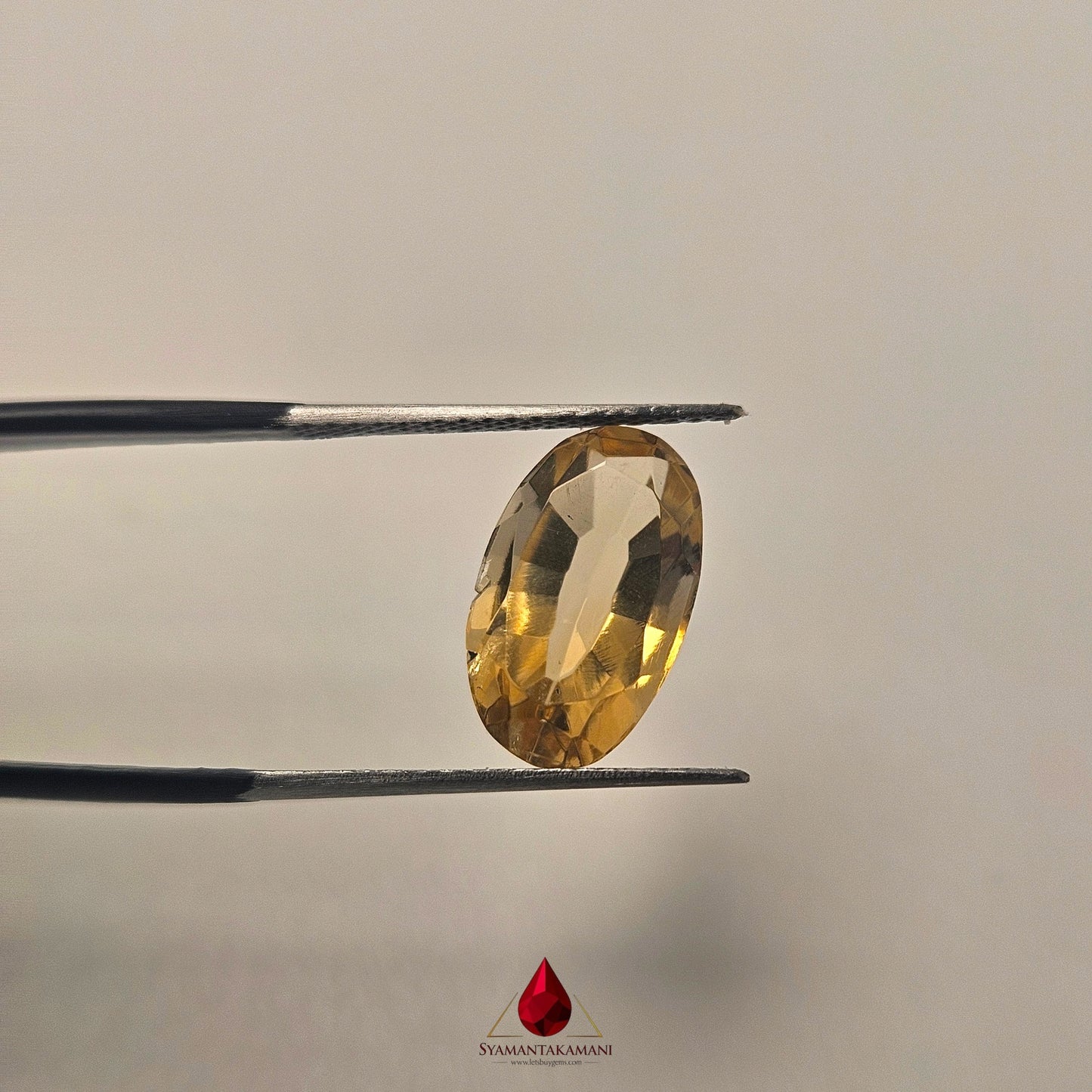 Natural Citrine 3.90 Carats Unheated Untreated From Brazil Oval Mixed Cut