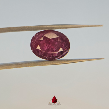 Ruby Oval 5.36 Carats Natural Untreated Ruby from Mozambique