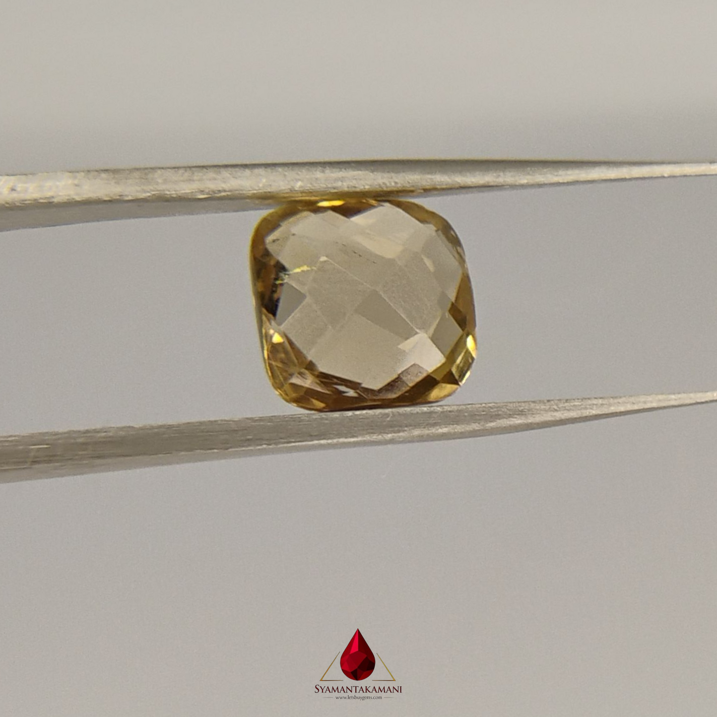 Citrine Checker Cut Square 3.85 Carats