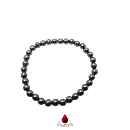 Hematite Bracelet Black Polish 6mm The Grounding Strength