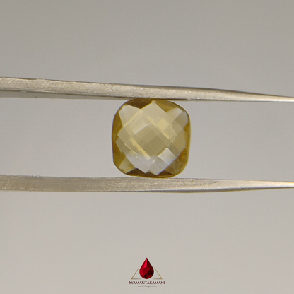 Citrine Checker Cut Square 3.55 Carats