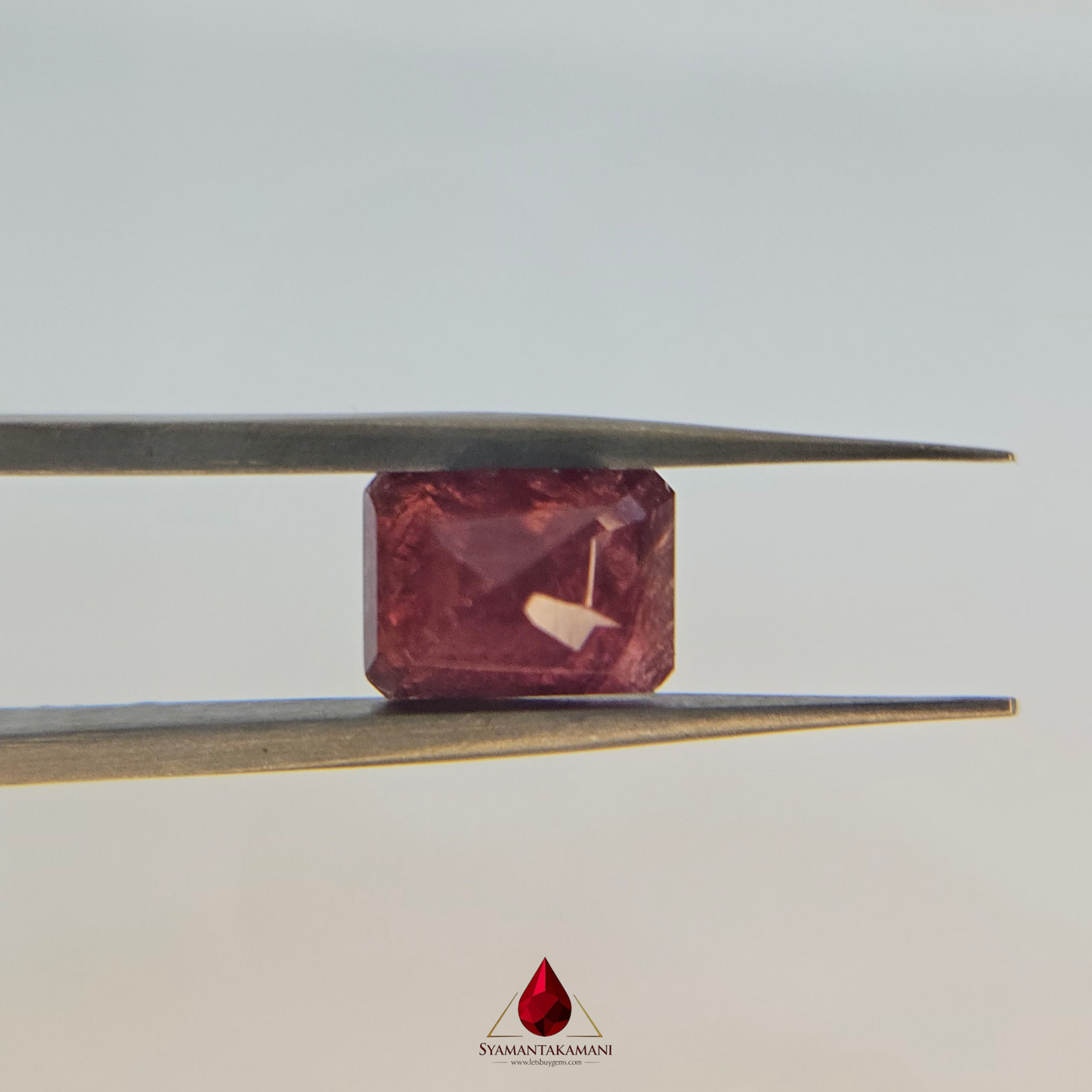 Ruby Rectangle Step Cut 3.61 Carats Natural Untreated Ruby from Mozambique