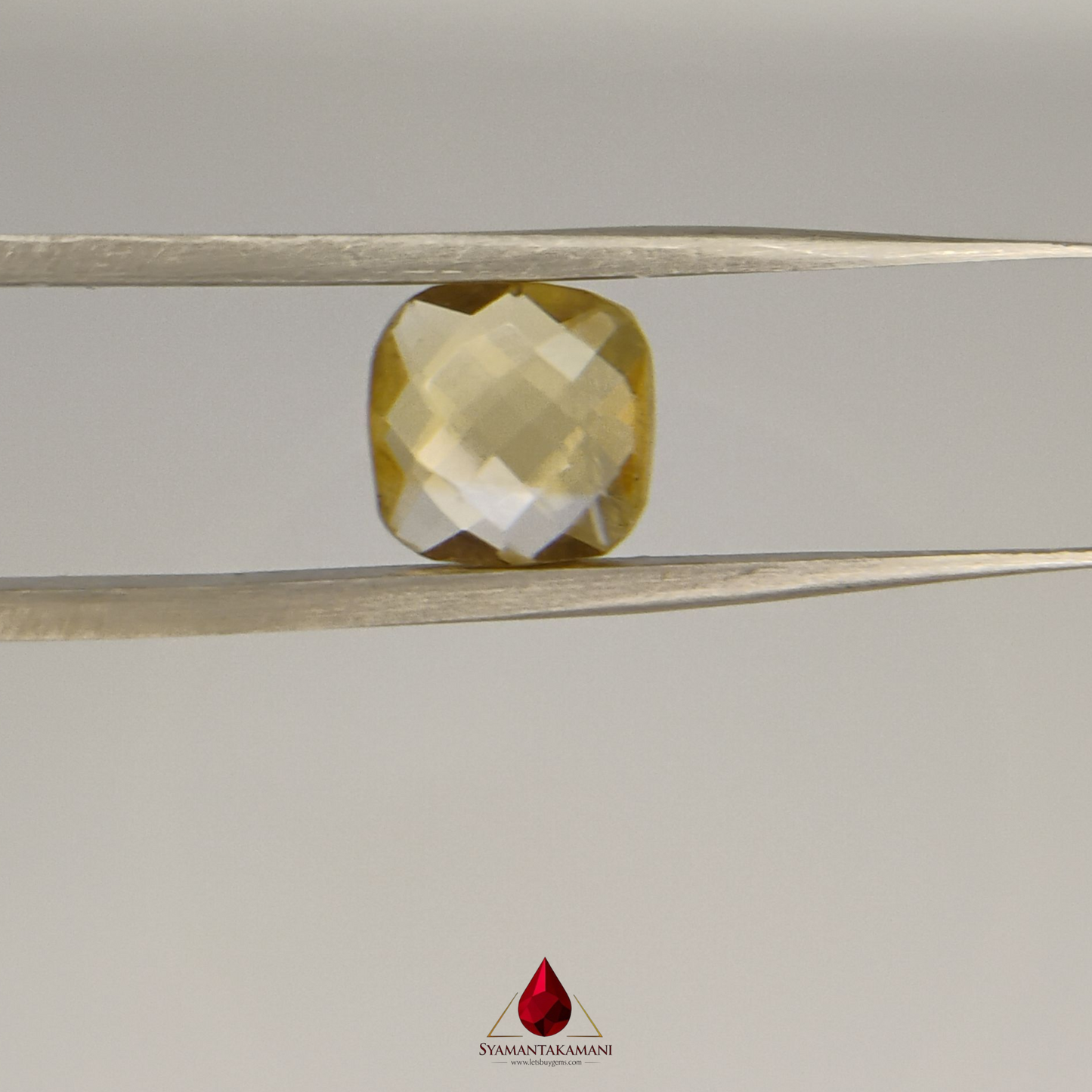 Citrine Checker Cut Square 3.55 Carats