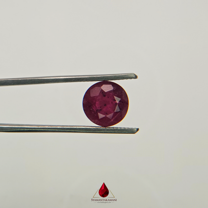 Natural Untreated Mozambique Ruby 3.75 Carats Round Mix Cut