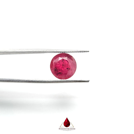 Natural Ruby 3.77 Carats Round Mixed Cut AA Grade from Mozambique