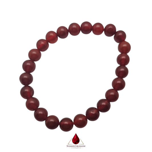 Natural Carnelian Bracelet 8mm The Fiery Vitality
