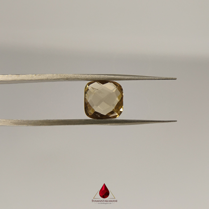 Citrine Checker Cut Square 3.85 Carats