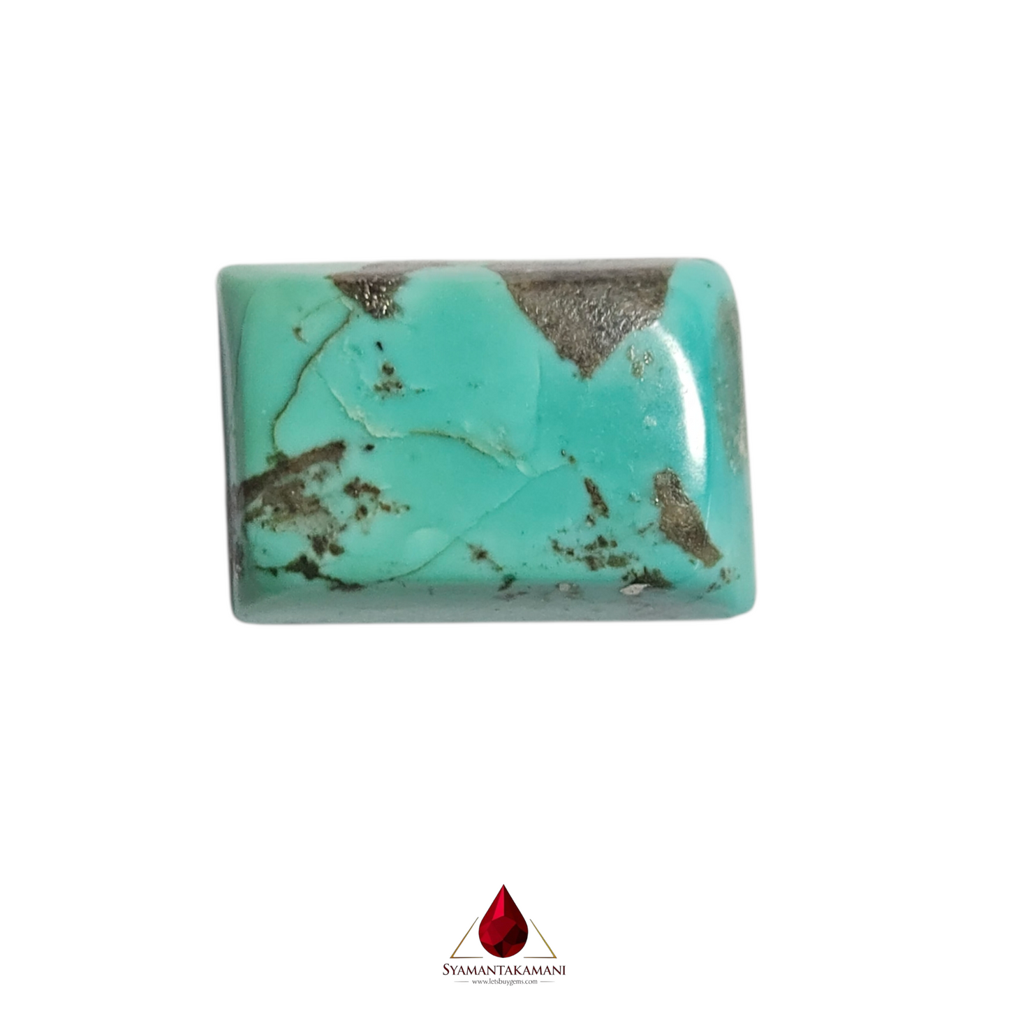 Persian Turquoise (Irani Firoza) 8.70 Carats Rectangle Step Cut Ocean Blue