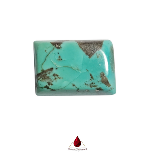Persian Turquoise (Irani Firoza) 8.70 Carats Rectangle Step Cut Ocean Blue