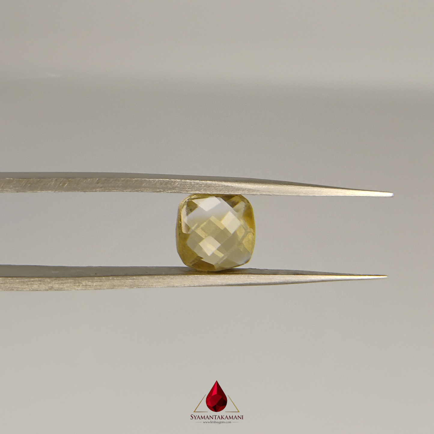 Citrine Checker Cut Square 3.55 Carats