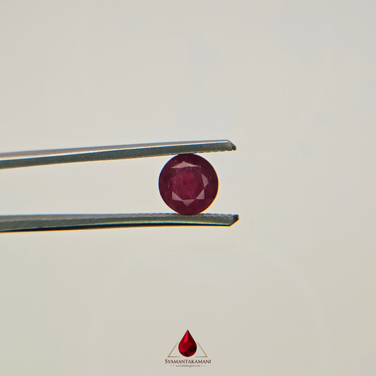 Natural Untreated Mozambique Ruby 1.15 Carats Round Mix Cut