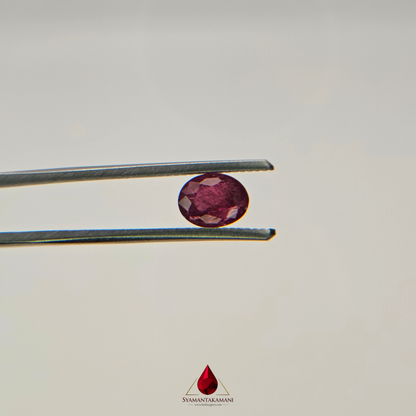 Natural Untreated Mozambique Ruby 1.15 Carats Oval Mix Cut